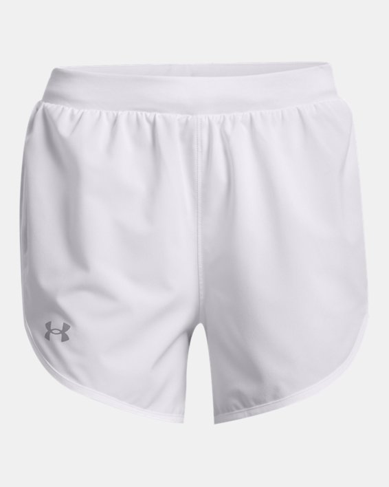 Women's UA Fly-By Elite 3'' Shorts, White, pdpMainDesktop image number 8